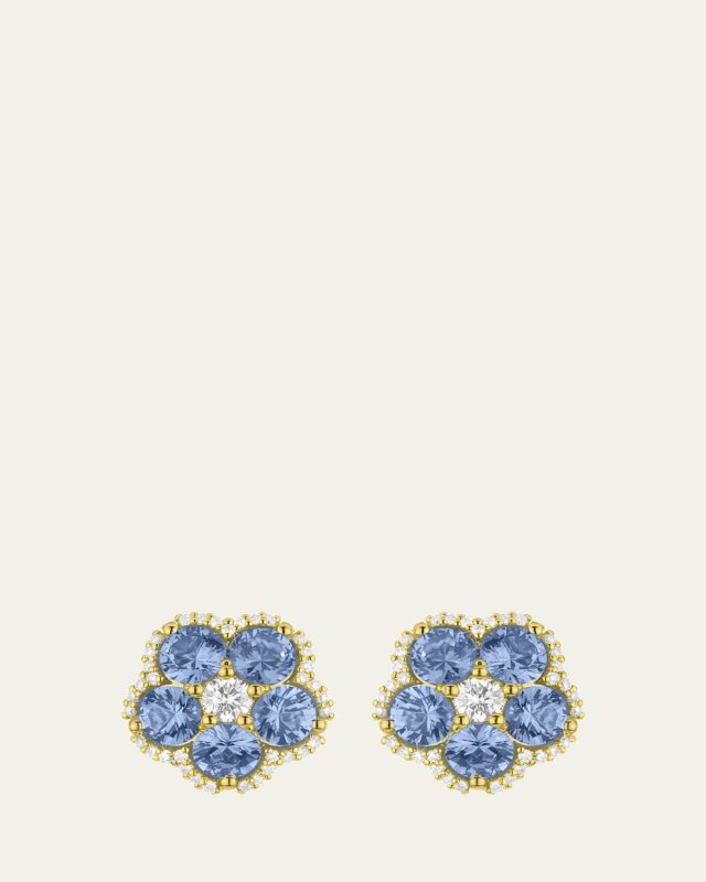 Wild Child Sapphire and Diamond Stud Earrings